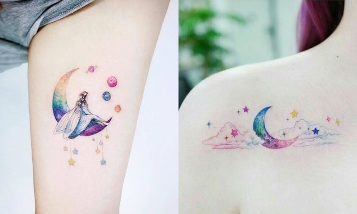 สวย ชิค 25 รอยสักเเบบมีสีสันคัลเลอร์ฟูล