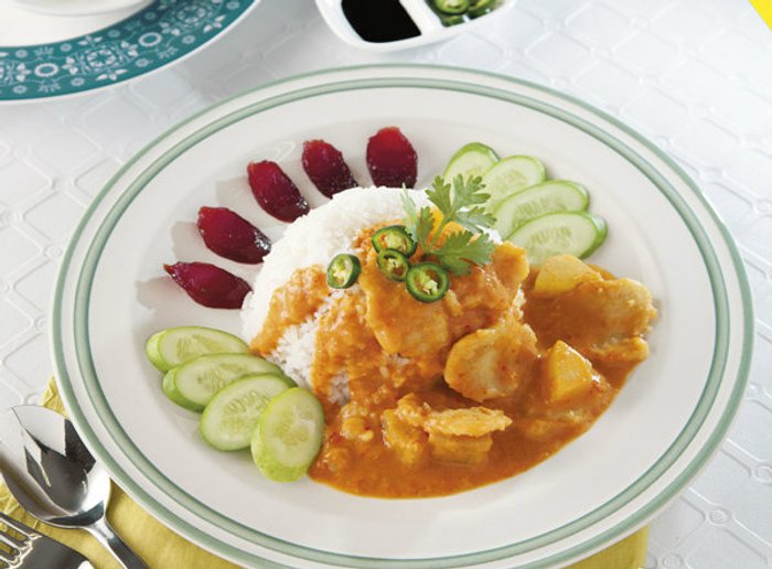 อาหารเจ : แกงกะหรี่หมูรากบัวเจ