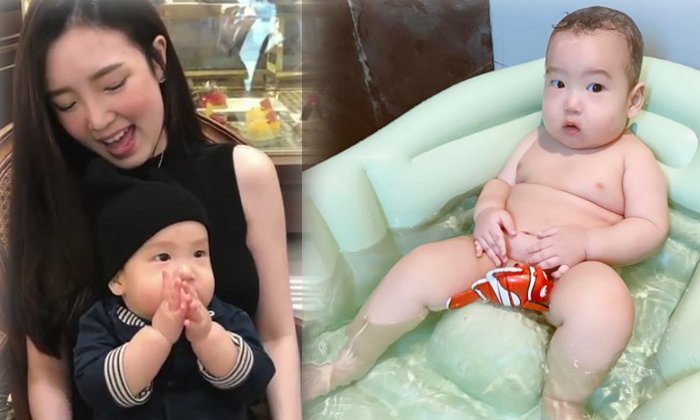 น่ารัก น่าหยิก! น้องโพล ลูกชายแพมแพม วัย 8 เดือน สวัสดีได้แล้ว
