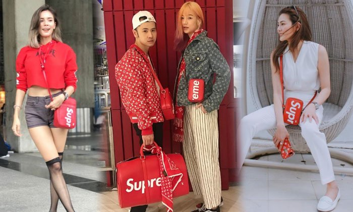 สวยและรวยมาก ตามส่องซุปตาร์ อิน Louis Vuitton x Supreme