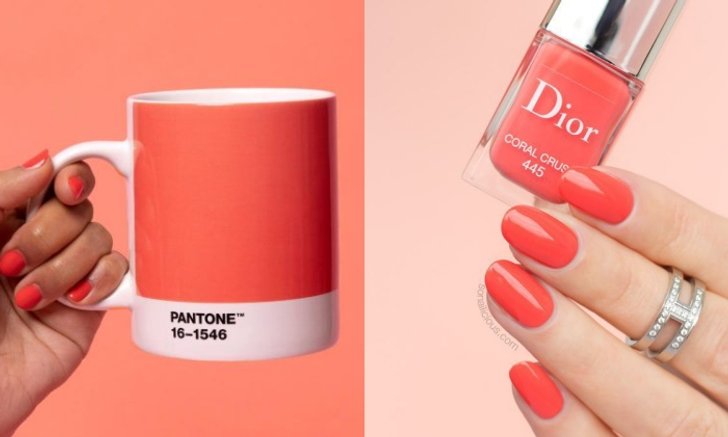 ร่าเริงสดใสรับปี 2019 ไอเดียทำเล็บสี Pantone Living Coral สีส้มปะการัง คือแซ่บ