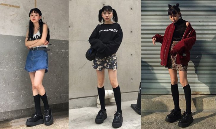 รวม 25 ไอเดียใส่ถุงเท้ายาวสีดำให้ดูดีเท่ๆ สไตล์สาวเกาหลี