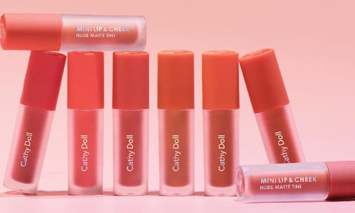 ใหม่! ลิปทินท์เนื้อแมทท์ Cathy Doll Mini Lip & Cheek Nude Matte Tint ราคาน่ารัก