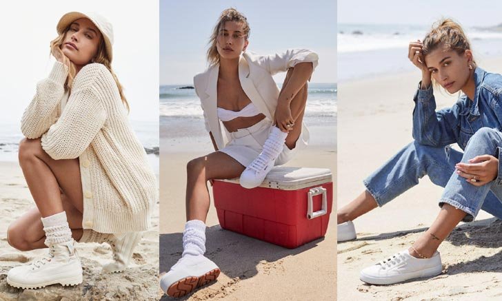 รองเท้าผ้าใบสุดมินิมอล ที่สายแฟห้ามพลาด SUPERGAxHAILEY BIEBER