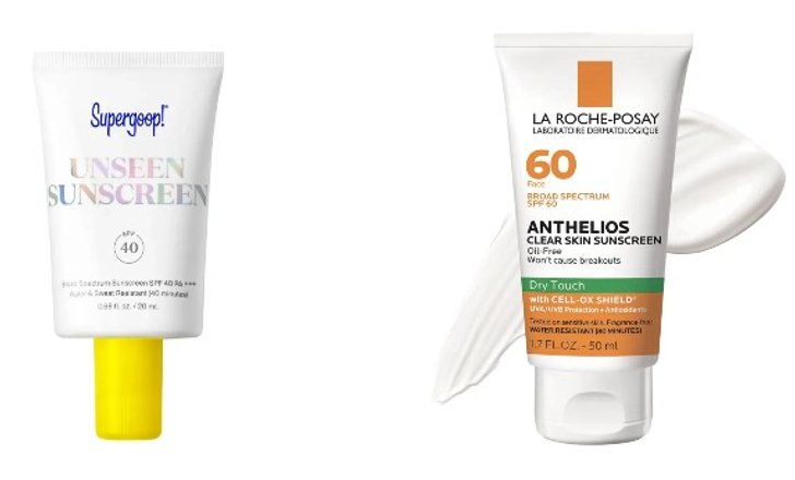 Chemical Sunscreen : Superegoop Unseen Sunscreen & La Roche-Posay Anthelios