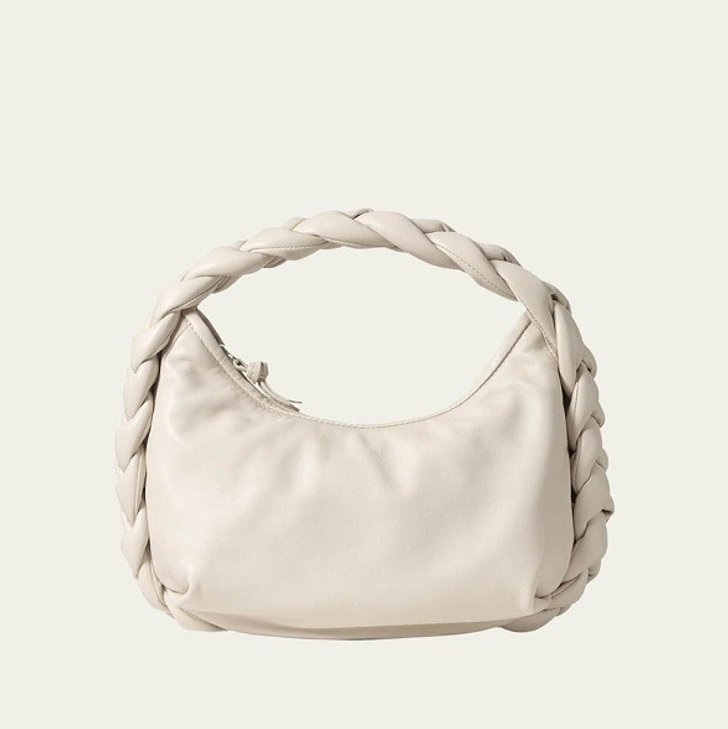 Hereu Espiga Braided Large Leather Shoulder Bag