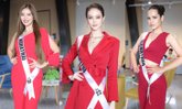 Miss Universe Thailand 2022 กับลุคชุดแดง สวยแพงรับสายสะพาย