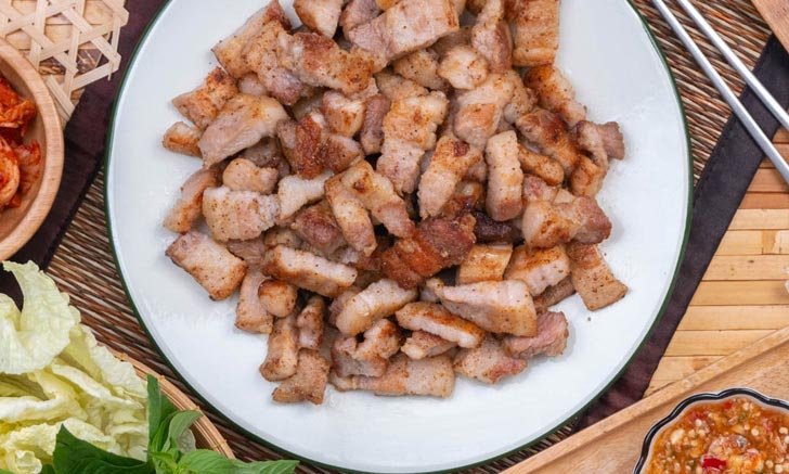 วิธีทำ เมี่ยงหมูย่างเกาหลี ฟินแบบเกาหลี ผสมความแซ่บแบบไทย