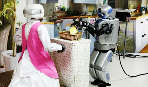 หุ่นยนต์แม่บ้าน สาวใช้ไฮเทคคนใหม่ของคุณแม่บ้านเกาหลี
