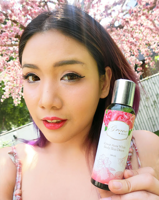 REVIEW: Grace aura white body skin Detox โทนเนอร์สำหรับผิวกายเพื่อผิวกระจ่างใส