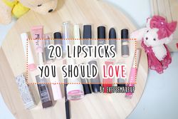 มาเทกระเป๋า Lipstick 20 สี 20 แบรนด์ เป็นสีชมพู พีชๆ กว่า 10 สี !