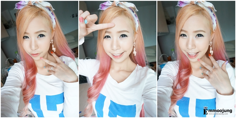 Emmoojung ทำสีผม ทำสีชมพูพาสเทล  สีผมสวยมาก beauty blogger