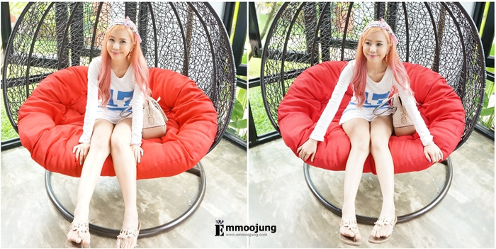 Emmoojung  ทำสีชมพูพาสเทล ทำสีผมสวยมาก สีผมสวยมาก รีวิวสีผม 024-21