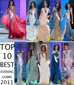 miss universe 2011 กับ 10 อันดับชุดราตรียอดเยี่ยม