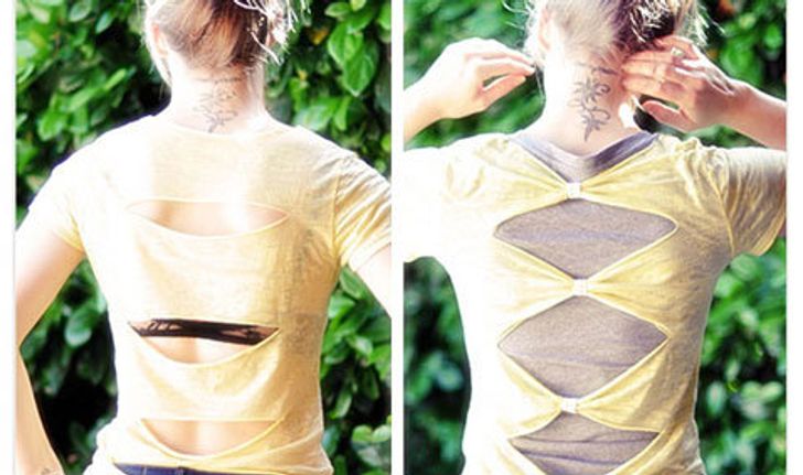 DIY ทำเสื้อตัวเก่าให้เป็นเสื้อตัวเก๋