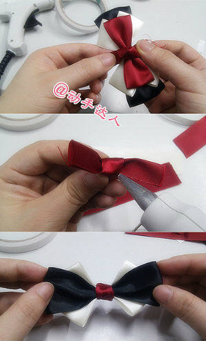 DIY โบว์ติดผม