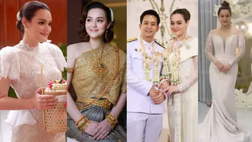 "นาตาลี เดวิส" กับ 4 ชุดแต่งงานแบบไทย เรียบหรู ดูสวยแพง