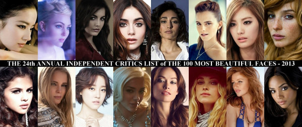 100 อันดับสาวหน้าสวยที่สุดในโลก ประจำปี 2556