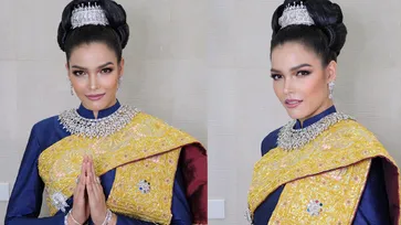 "ฟ้าใส ปวีณสุดา" นำทีมใส่ชุดไทยสุดสง่า ร่วมงานกาลาดินเนอร์ ต้อนรับผู้นำอาเซียน