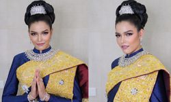 "ฟ้าใส ปวีณสุดา" นำทีมใส่ชุดไทยสุดสง่า ร่วมงานกาลาดินเนอร์ ต้อนรับผู้นำอาเซียน