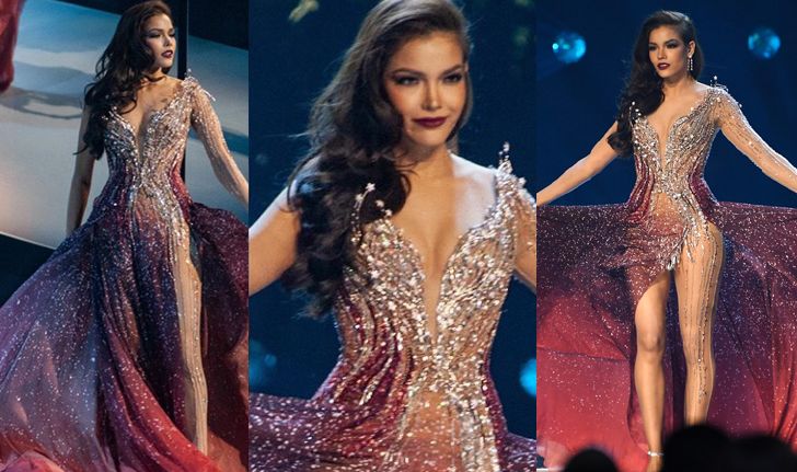 "ฟ้าใส ปวีณสุดา" พาชุดราตรีสีแดงเพลิงแบรนด์ไทย เข้ารอบ 5 คนสุดท้าย Miss Universe 2019