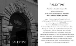 “Valentino” แบรนด์แฟชั่นหรูอิตาลี ประกาศบริจาค  2 ล้านยูโร ต้านโควิด-19 ในอิตาลี