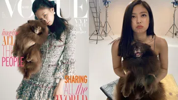 "เจนนี่ BLACKPINK" อุ้ม "คุมะ" น้องหมาสุดเลิฟ ขึ้นปก Vogue Korea