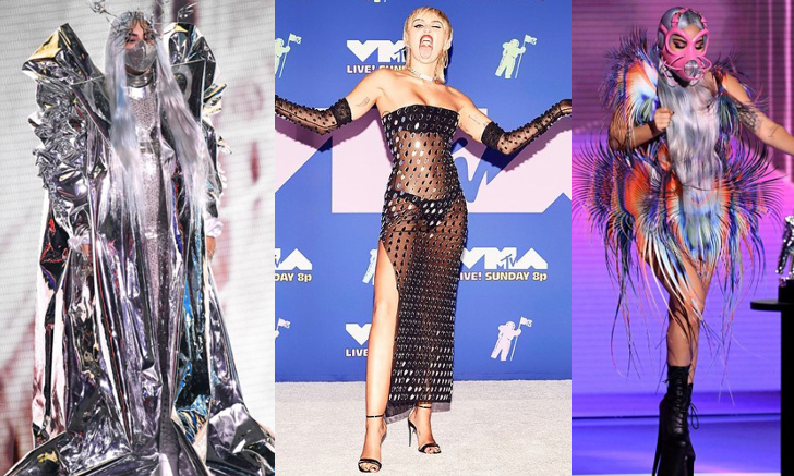 ส่องแฟชั่นสุดปัง คนดังในงาน MTV VMAs 2020 "เลดี้ กาก้า" มาถึง 7 ลุค