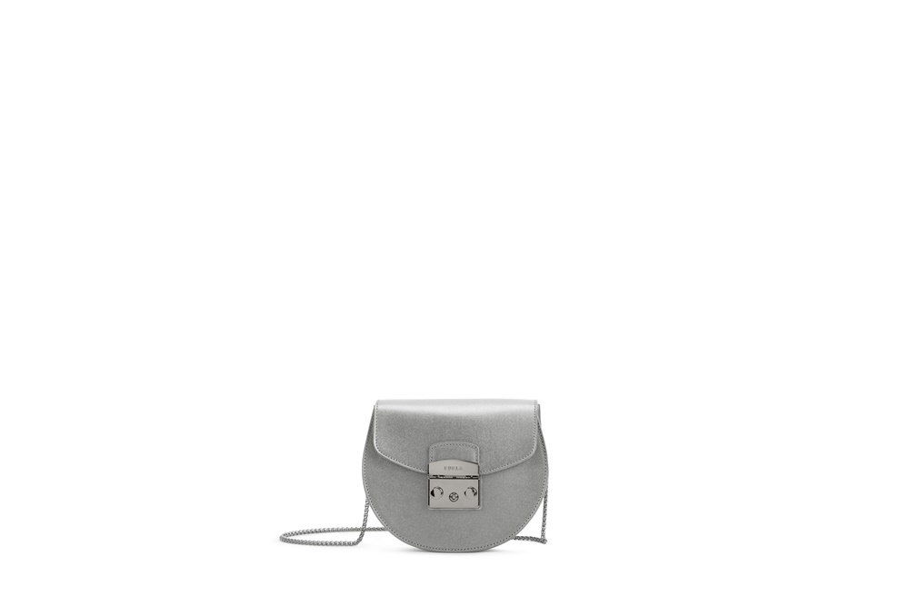 METROPOLIS MINI CROSSBODY ROUND BATJ Milestone Metal Calf Leather Rutenio