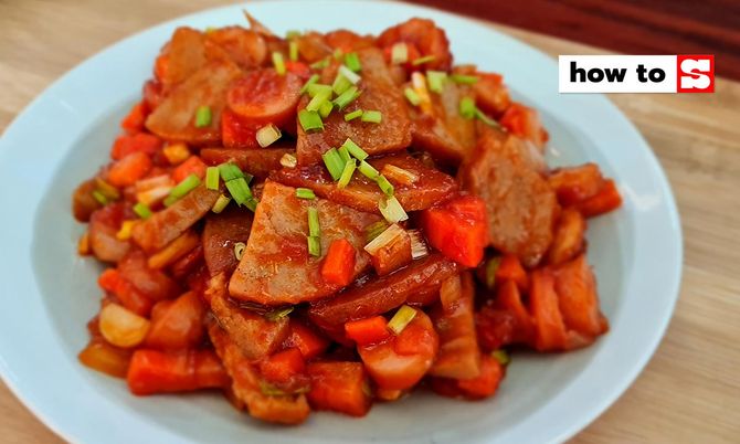 วิธีทำ หมูยอผัดซอส เมนูง่ายๆ กินได้ทั้งครอบครัว