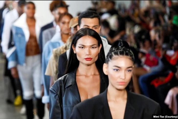 Mimi Tao, a transgender from Thailand, (second from front) works as a fashion model primarily in New York City.