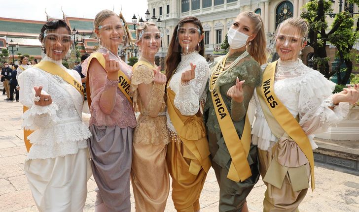 Miss Grand International 2020 จาก 63 ประเทศทั่วโลกสง่างามในชุดไทย