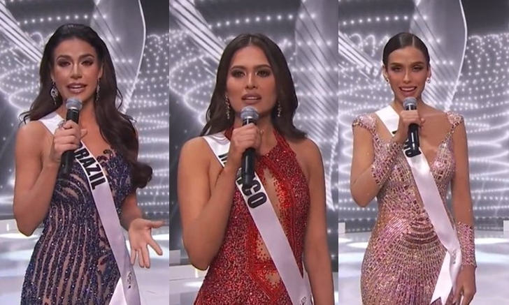 5 คนสุดท้ายบนเวที Miss Universe 2020 พูดอะไรกันบ้างก่อนมงลง