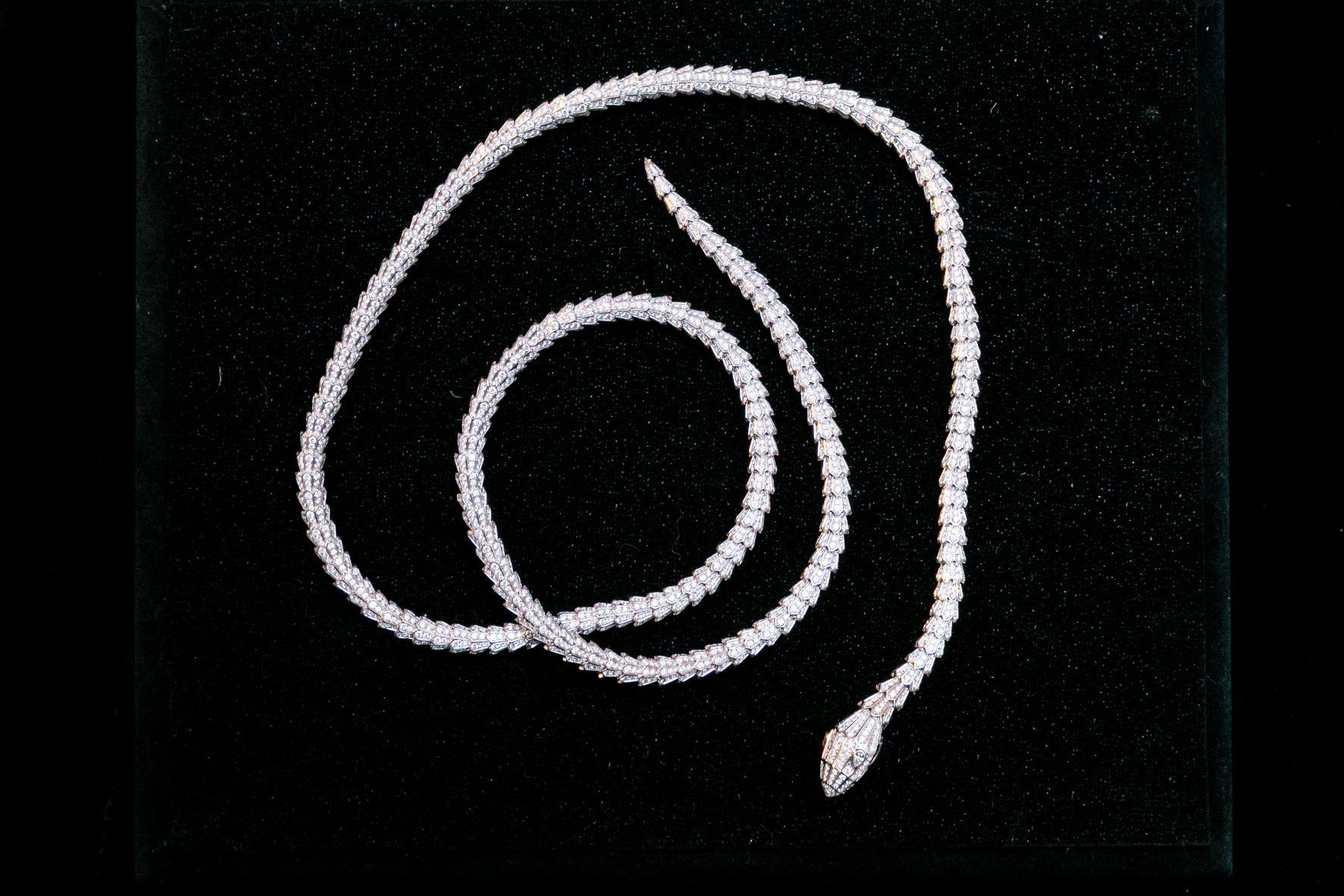 Bvlgari Long Diamond Serpenti Snake Necklace