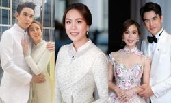 "เมษา กิตติมา" เจ้าสาวของ "นิว ชัยพล" สวยสง่ากับชุดไทยประยุกต์ ในพิธีหมั้น