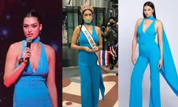 "แอนชิลี" กับแฟชั่นคุ้นตาสุดปัง ที่สนามบิน พร้อมคว้ามง Miss Universe 2021