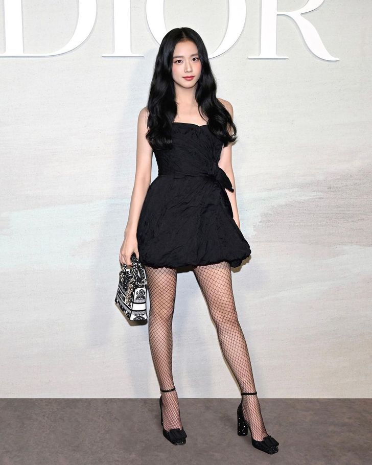 Jisoo Wearing Dior Cruise 2023 at Dior Spring/Summer 2023 show in Paris: Courtesy of Dior