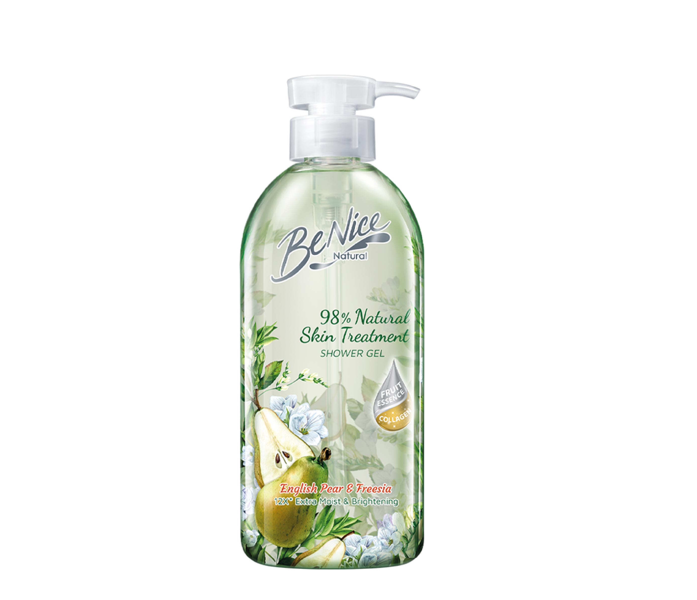 BeNice Shower Gel Natural English Pear Extract Pump