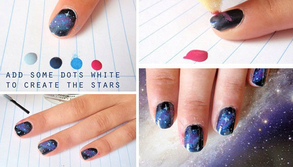 6 ขั้นตอนง่ายๆ DIY Galaxy Nails สุดแซบ !