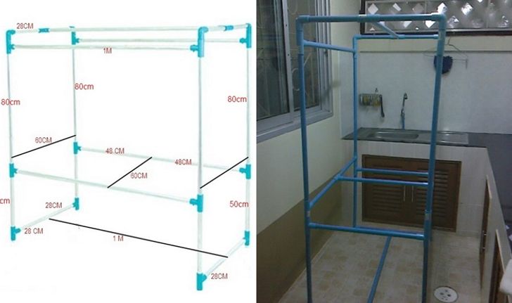 ไอเดีย DIY “ราวแขวนผ้าจากท่อพีวีซี” ทำเองได้ง่ายๆ ด้วยต้นทุนไม่เกิน 500 บาท