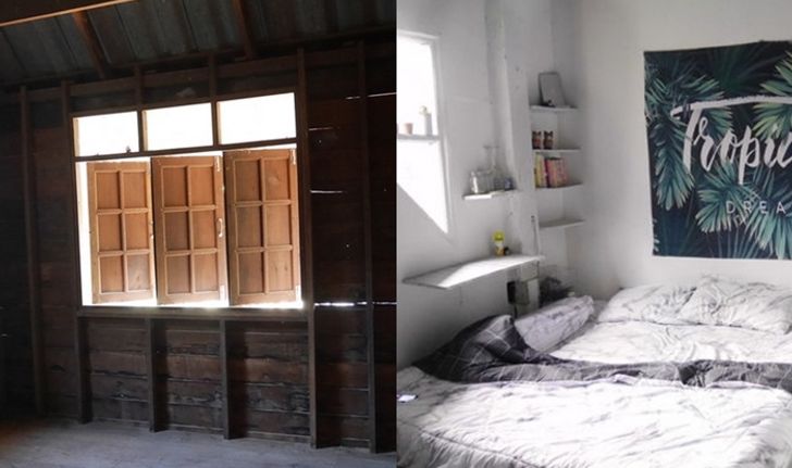 รีวิว “รีโนเวทห้องนอน” เปลี่ยนจากห้องนอนไม้เก่าๆ เป็นห้องนอนสีขาวแสนสวย ด้วยงบประมาณเพียง 2530 บาท