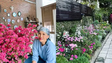อายุ 60 แล้วไง "ต่าย เพ็ญพักตร์" จัดสวนในบ้านใหม่ให้สดใส ครบทุกดอก อวดทุกสี