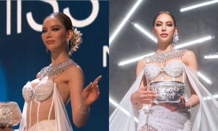 "แอนนา เสืองามเอี่ยม" เฉิดฉายในชุด "สงกรานต์เทวี" ทรงพลังบนเวที Miss Uinverse 2022