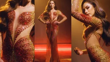 "แอนนา เสืองามเอี่ยม" กับชุดราตรี แดงพิฆาต ที่ไม่ได้ใส่บนเวที Miss Universe 2022