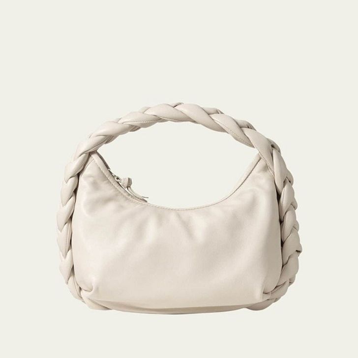 Hereu Espiga Braided Large Leather Shoulder Bag