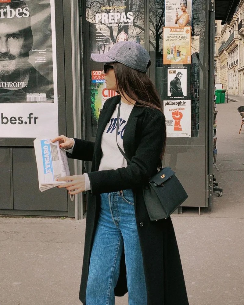 ชุดกางเกงยีนส์ ลุคแฟชั่น Parisian Chic