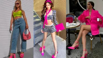รองเท้าส้นสูงสีชมพู รวมไอเดียแมทช์แฟชั่นไฮฮีล ฉบับ I'm a Barbie girl