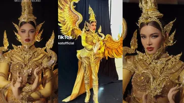 เปิดตัวชุดประจำชาติ Miss Grand Thailand 2023 โดย "อุ้ม ทวีพร" งดงามมาก