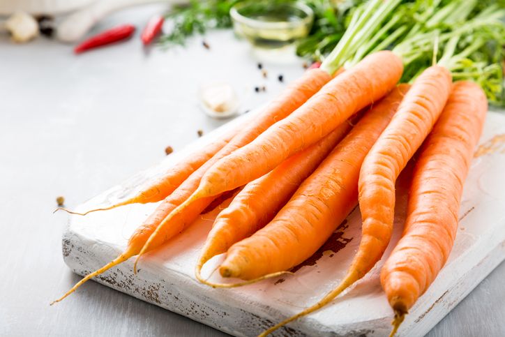 Carrots help reduce cholesterol.