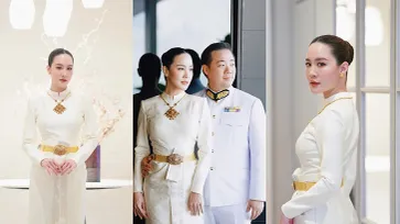 สวยจับใจในชุดไทย "ออย นันทิสา" เจ้าสาว "ต๊อบ CEO คิงเพาเวอร์"